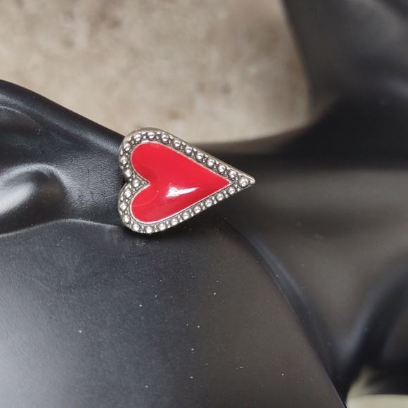 Brighton "Dazzling Love" Enamel Heart Earrings - Picture 4 of 5